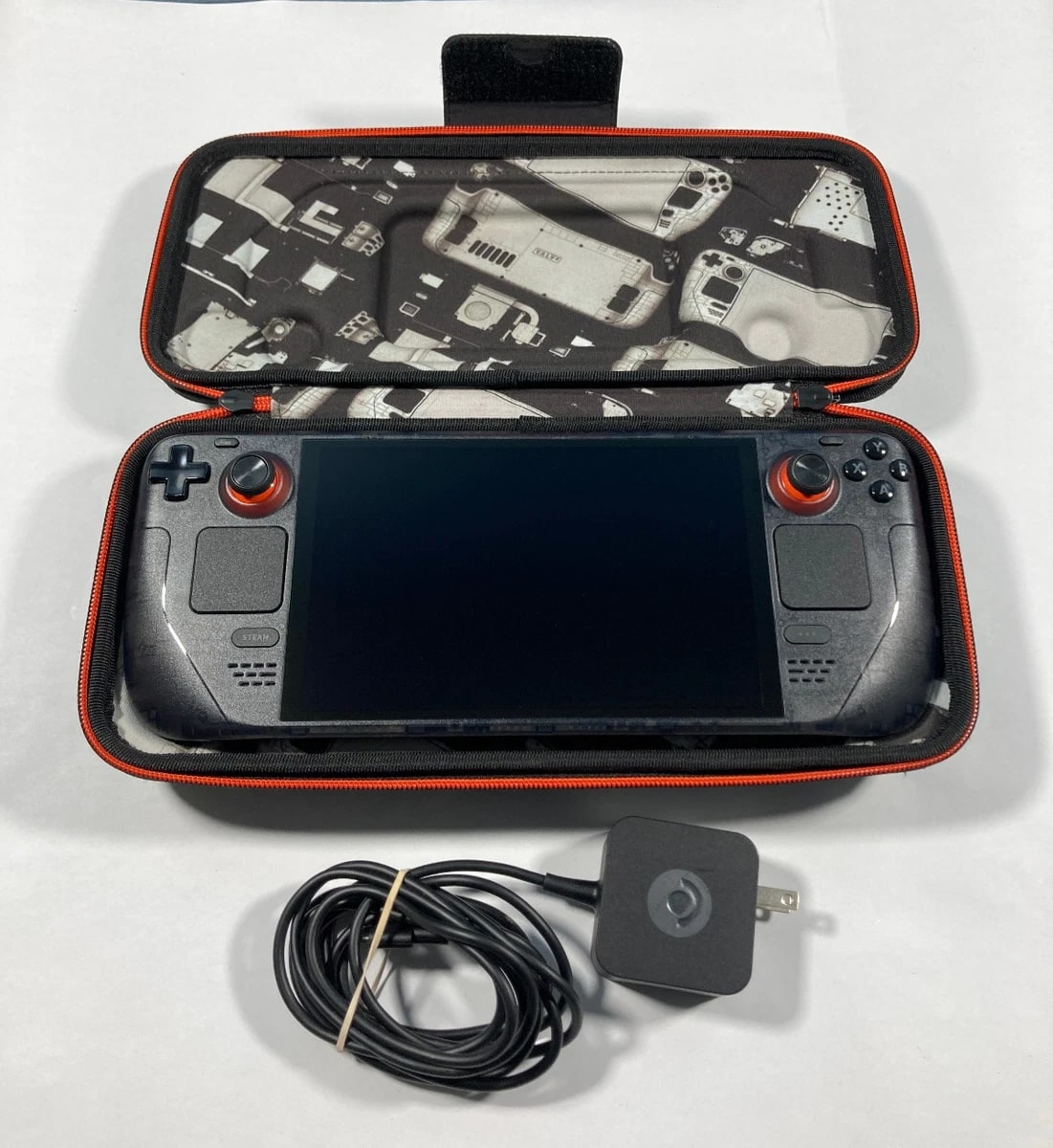 Valve Steam Deck OLED 1 To SSD portable, édition limitée, gris fumé transparent et rouge
