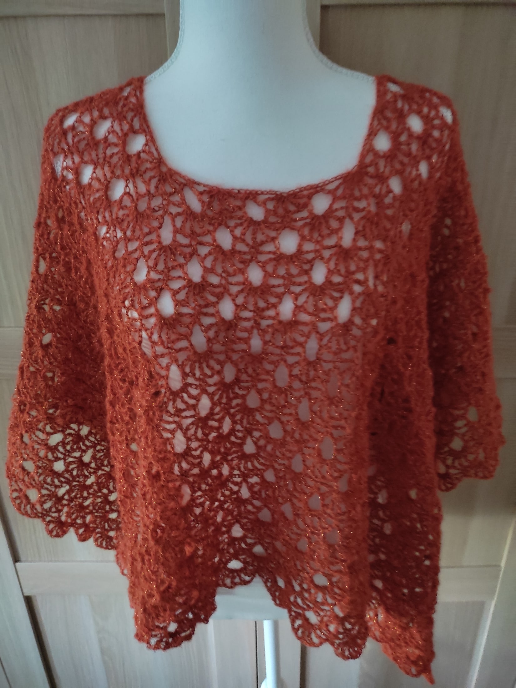 poncho au crochet