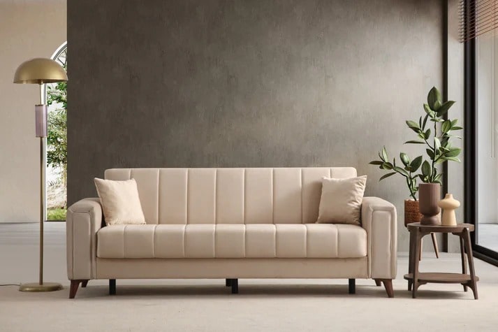 canape convertible 3 place elif beige