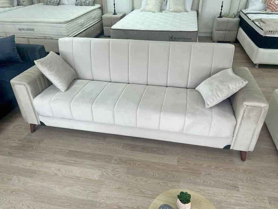 canape convertible 3 place elif blanc